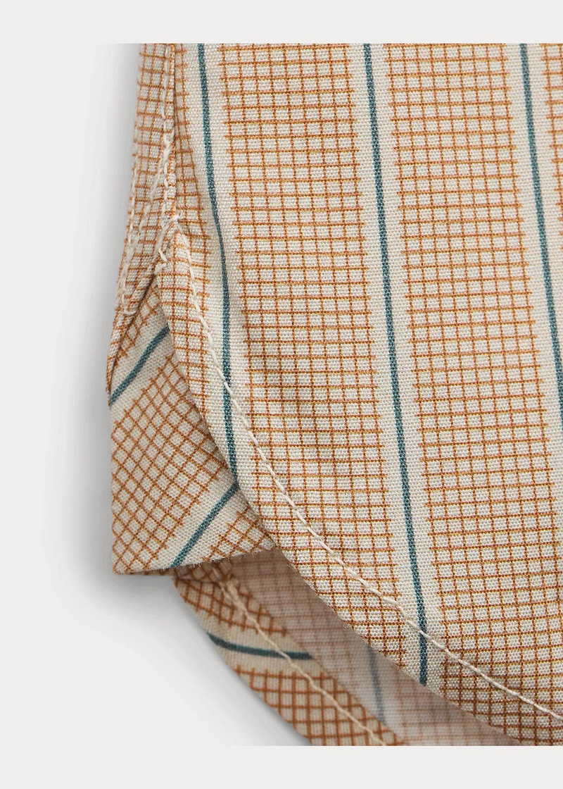 Slim Fit Stripe-Print Woven Shirt 8