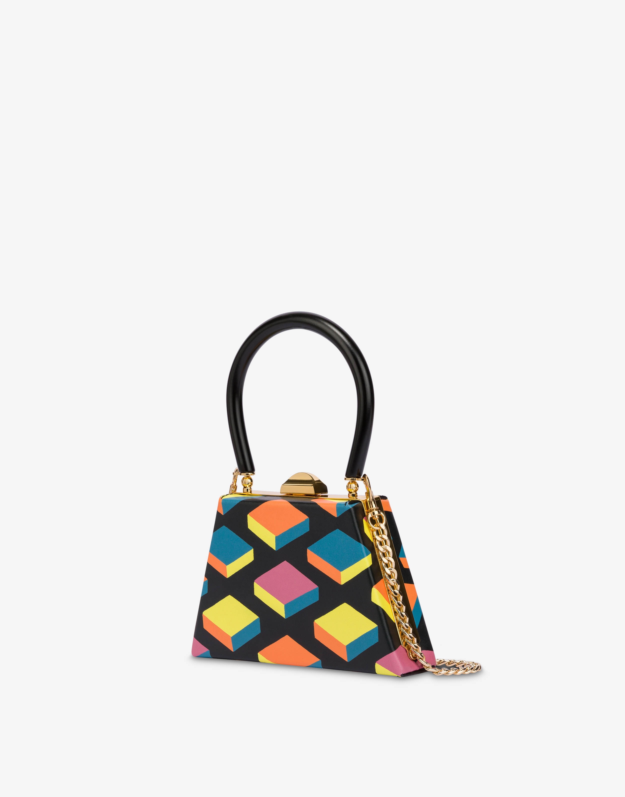 ALL-OVER CUBES TRAPEZE BAG - 2