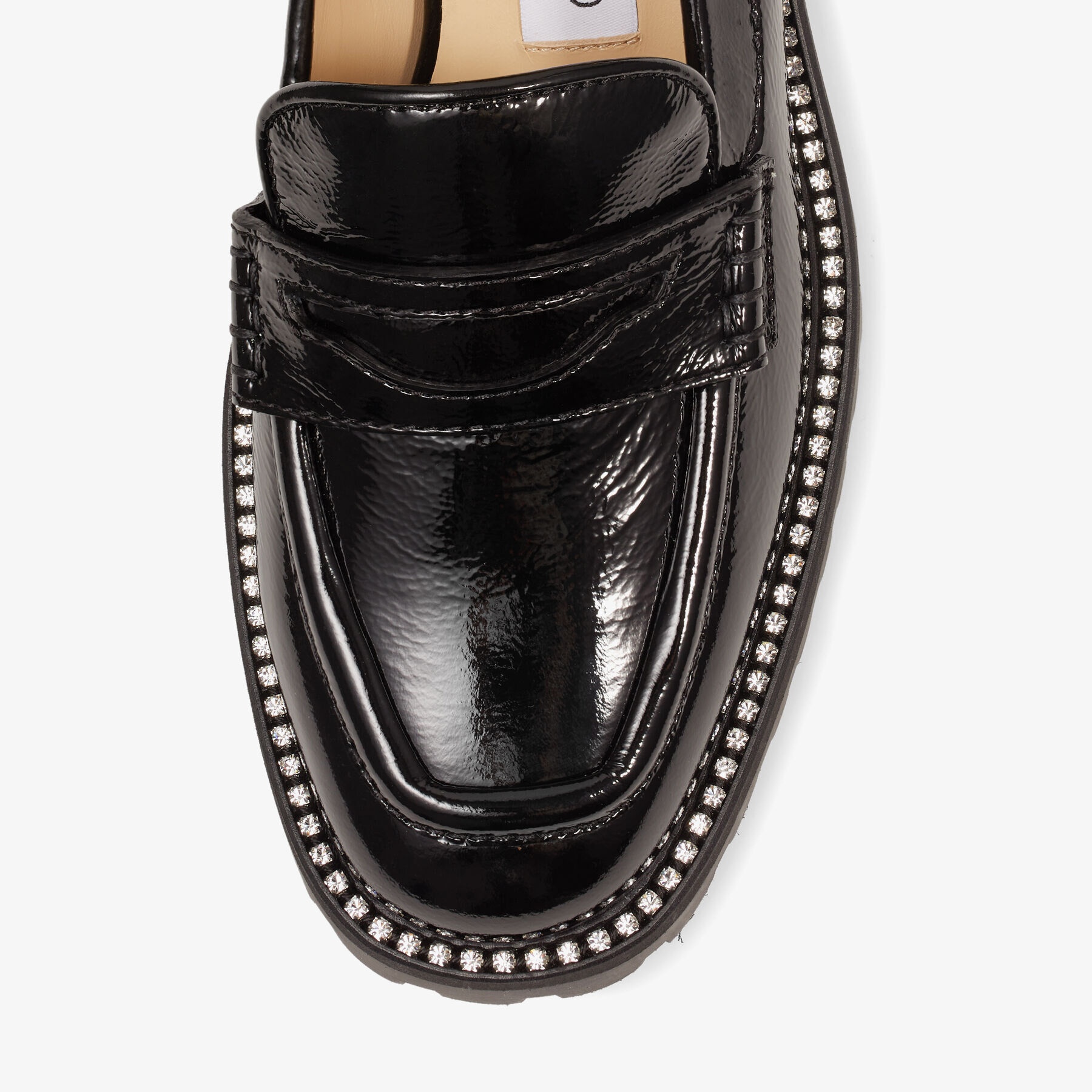 Deanna 30
Black Naplack Loafers with Crystal Embellishment - 4