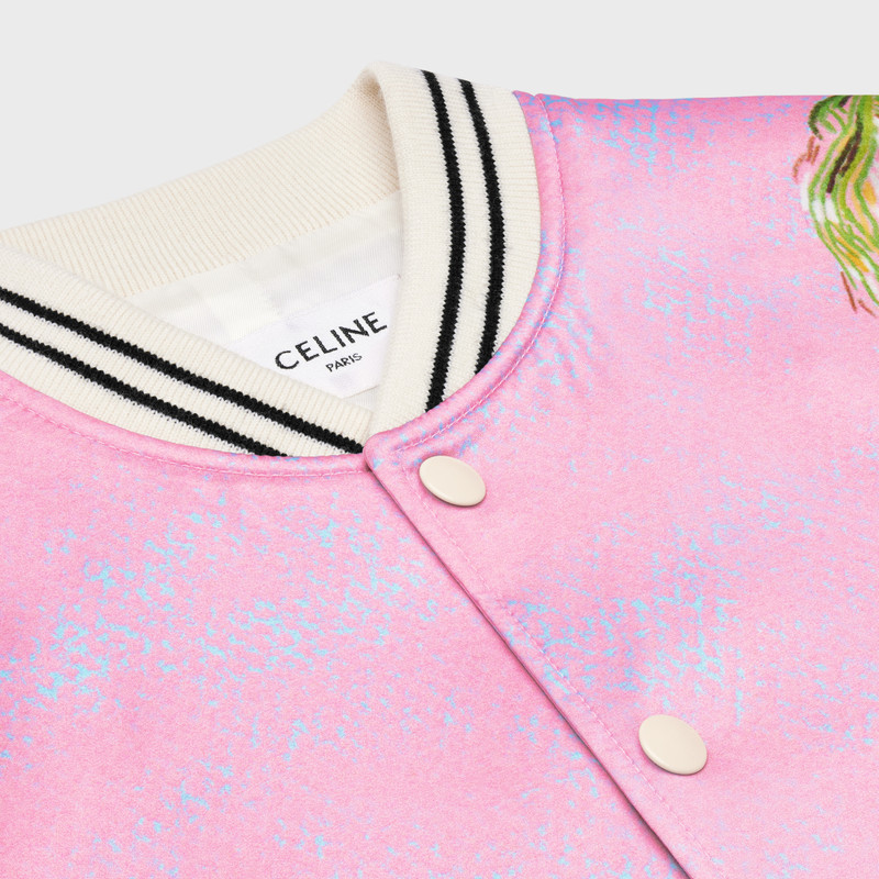 loose Ave 57 sky teddy jacket in satin 3