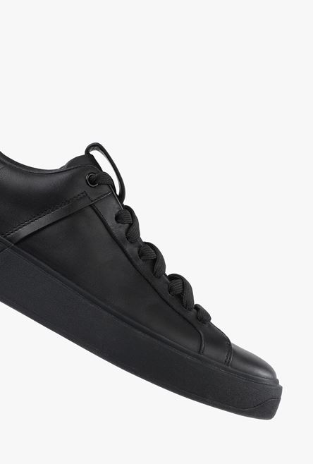 Smooth black leather B-Court sneakers - 6