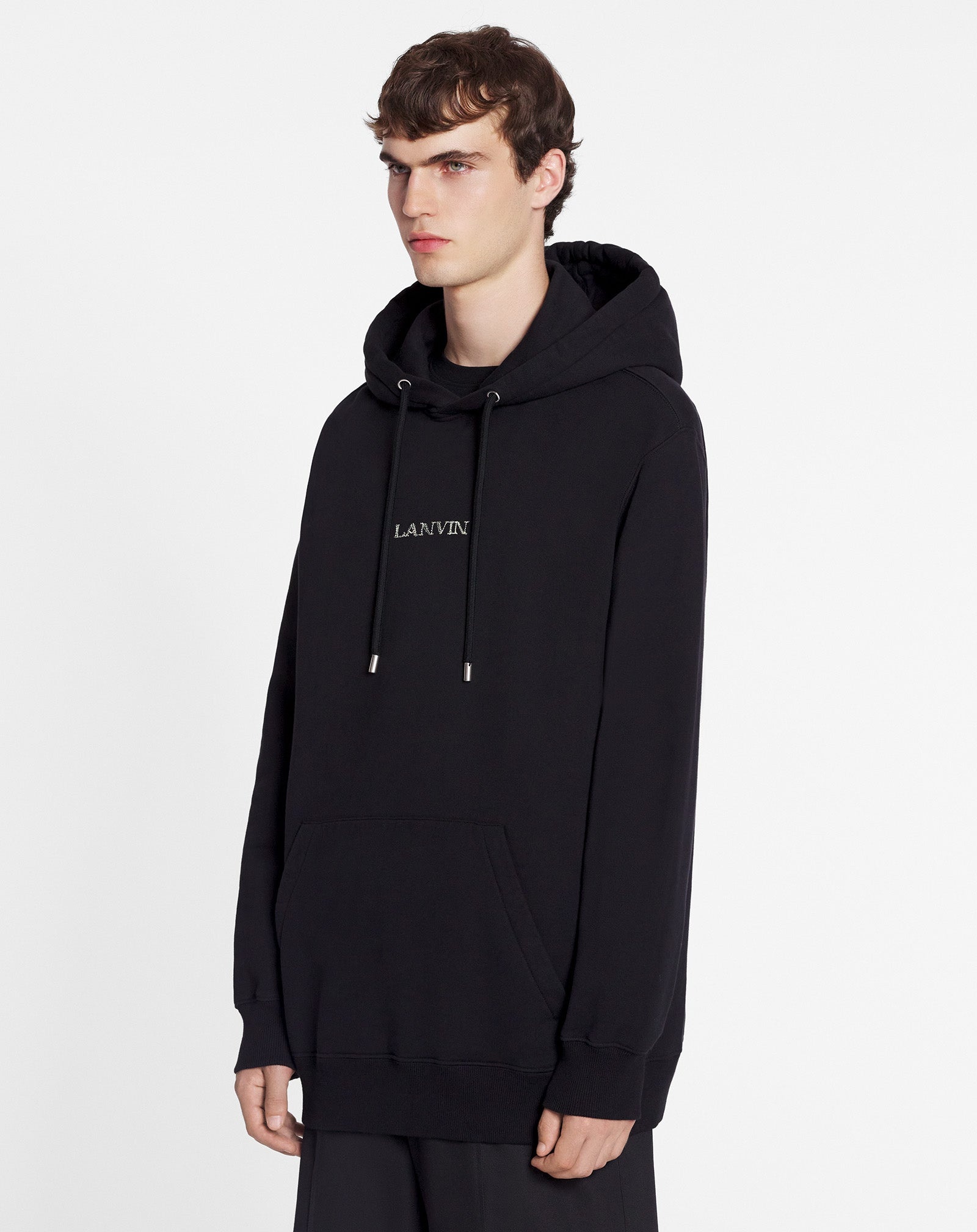 LOOSE-FITTING HOODIE WITH LANVIN LOGO - 5