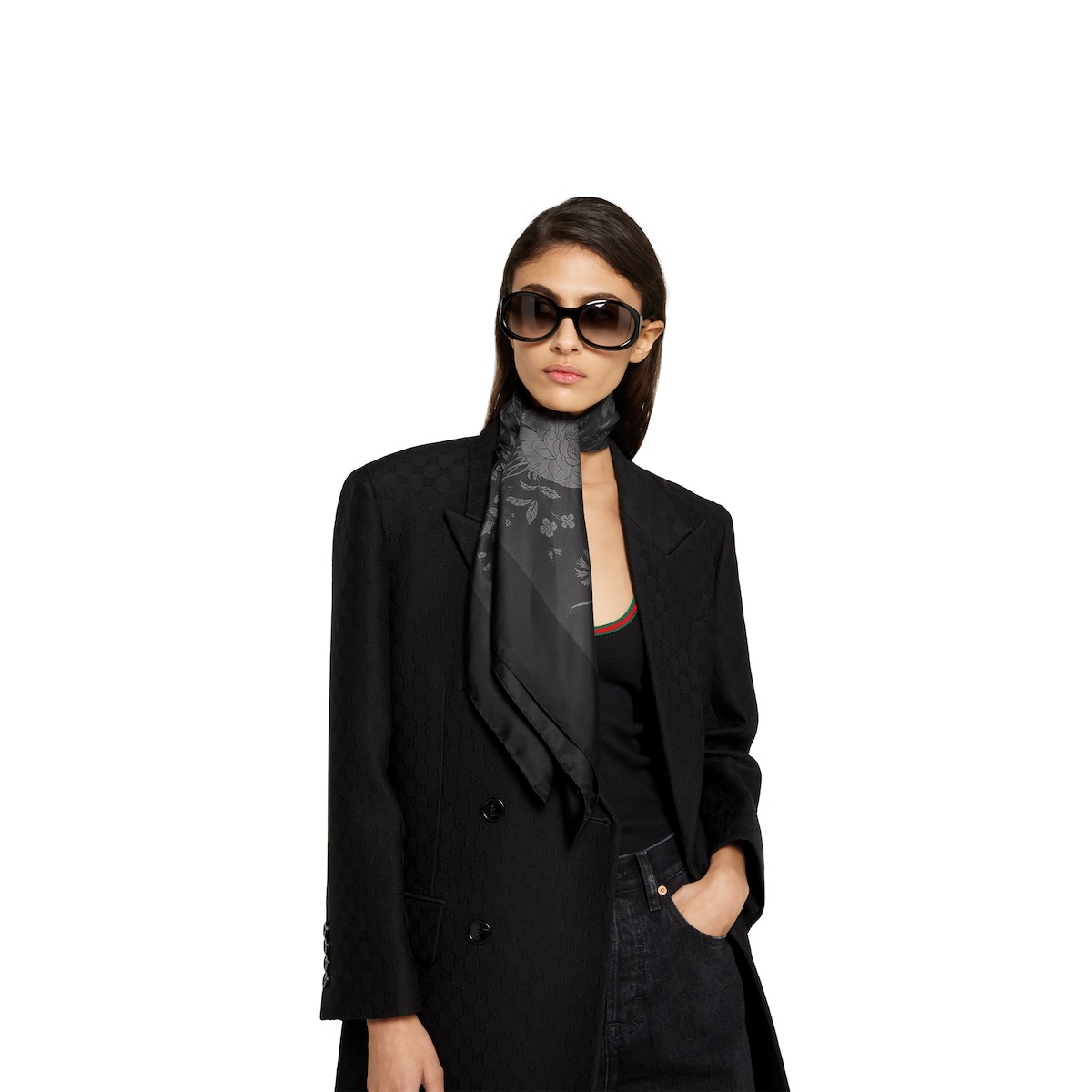 Printed silk twill carré - 4