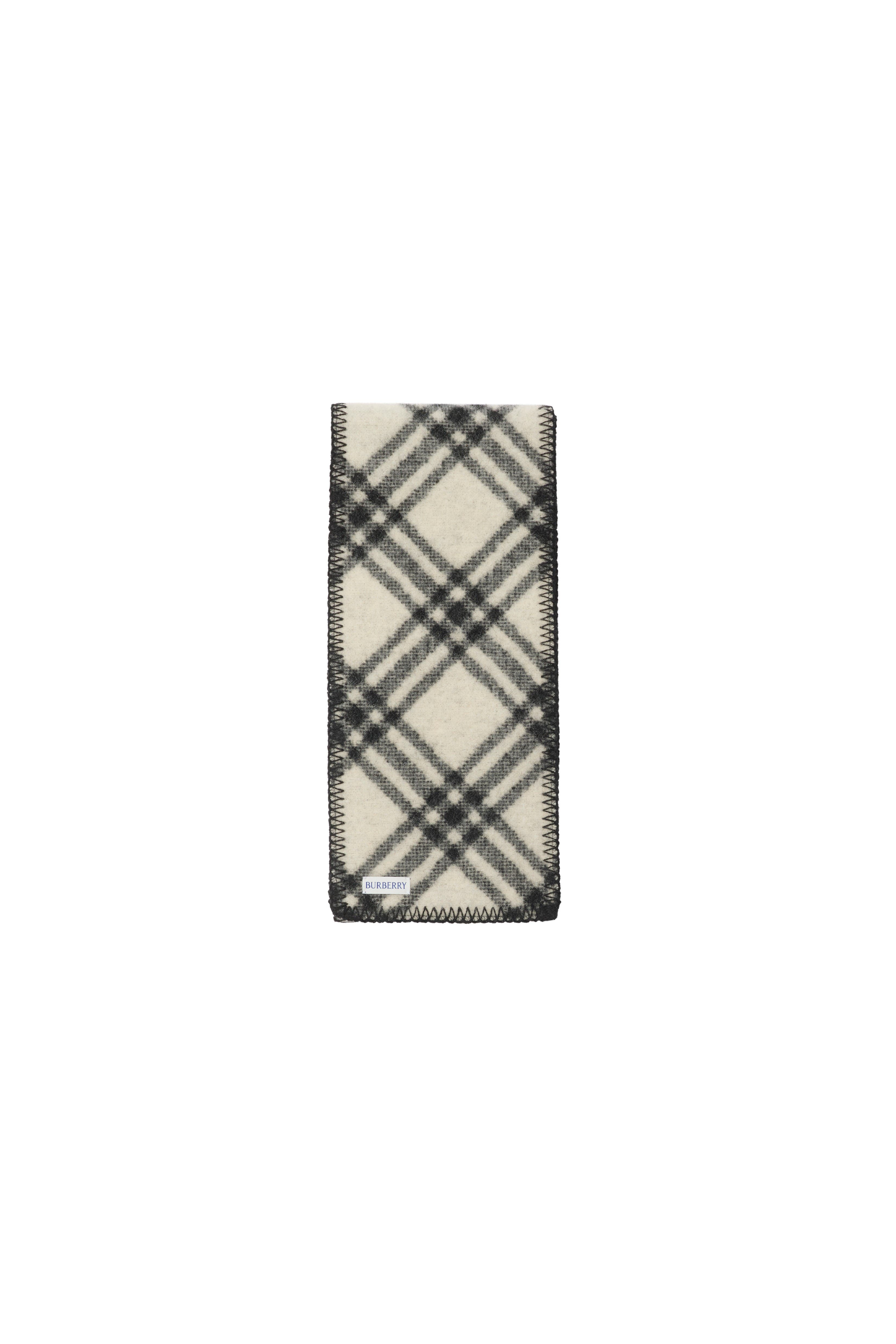 burberry Narrow Check Wool Scarf in Black at Nordstrom - 7