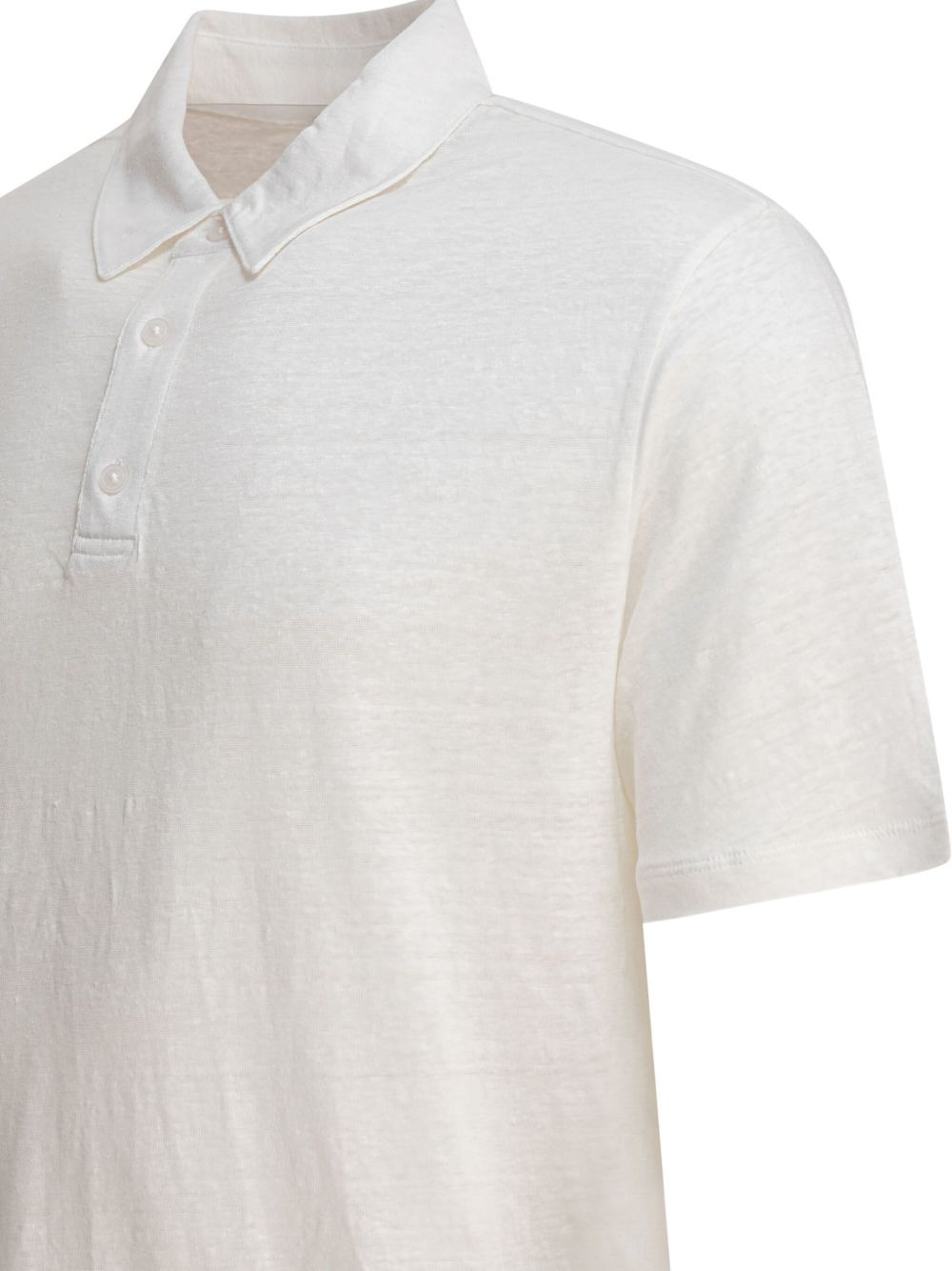 linen short-sleeve polo shirt - 4
