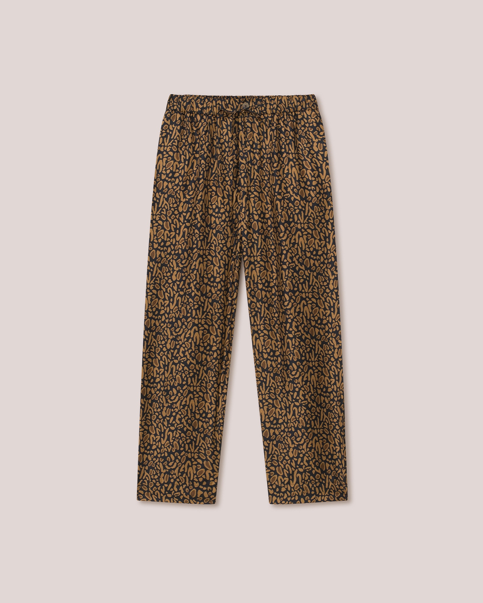 JAIN - Twill-silk relaxed pants - Brown Ocelot - 1