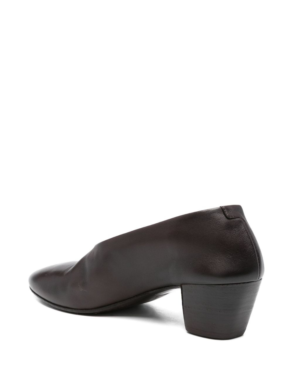 50mm leather block-heel pumps - 3