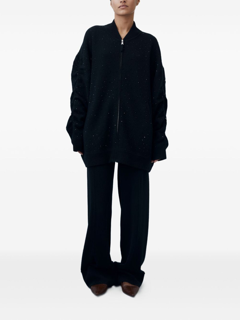 Allude zip-up cardigan outlook