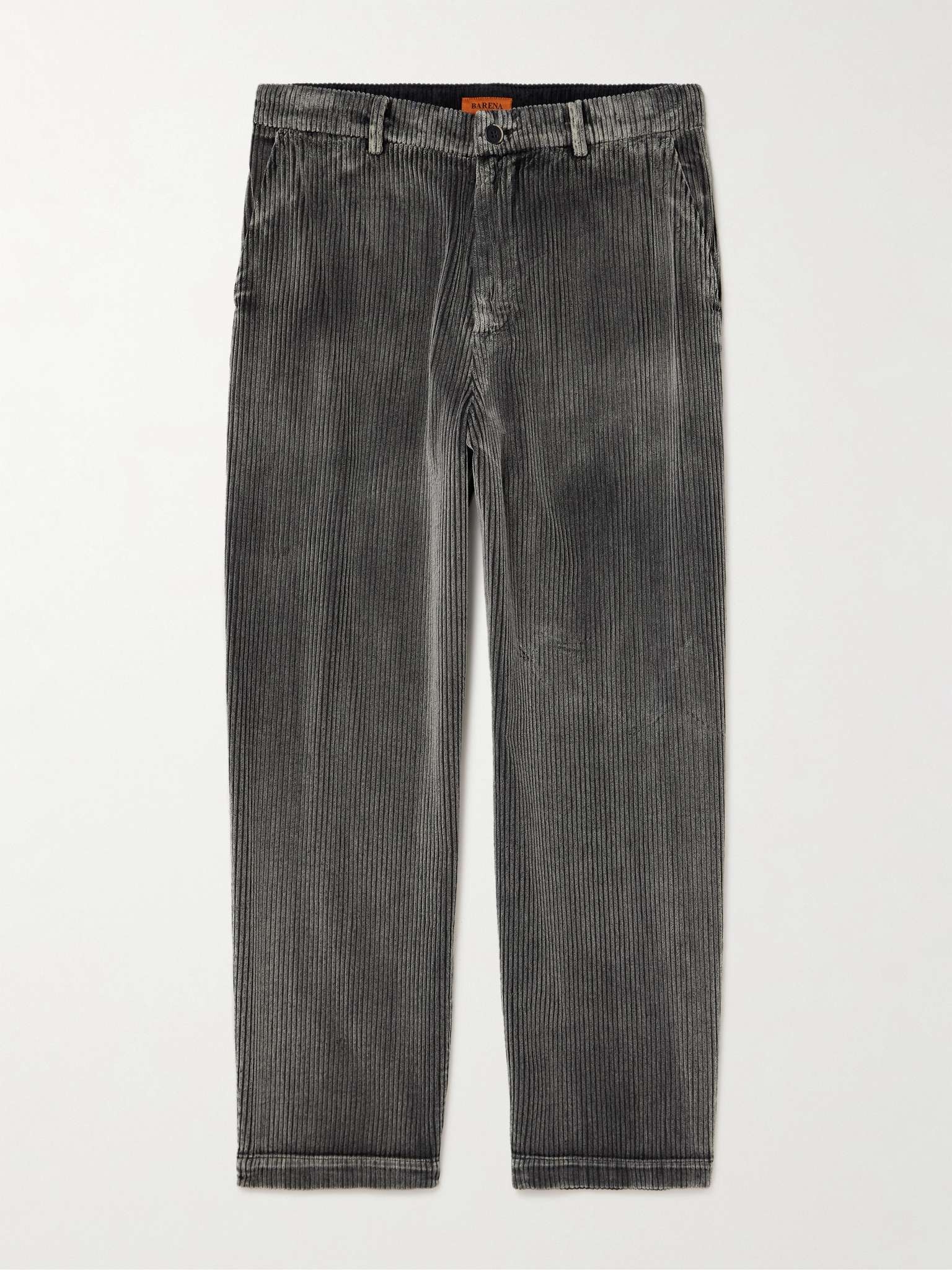 Canasta Straight-Leg Garment-Dyed Cotton-Corduroy Trousers - 1