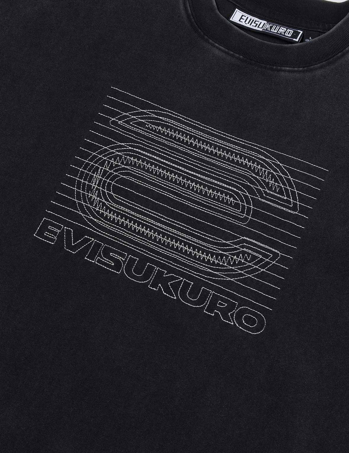 EVISUKURO E Logo Glow-in-the-dark Embroidery Loose Fit T-shirt - 5