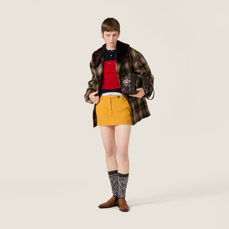 Miu Miu Milano rib knit miniskirt outlook