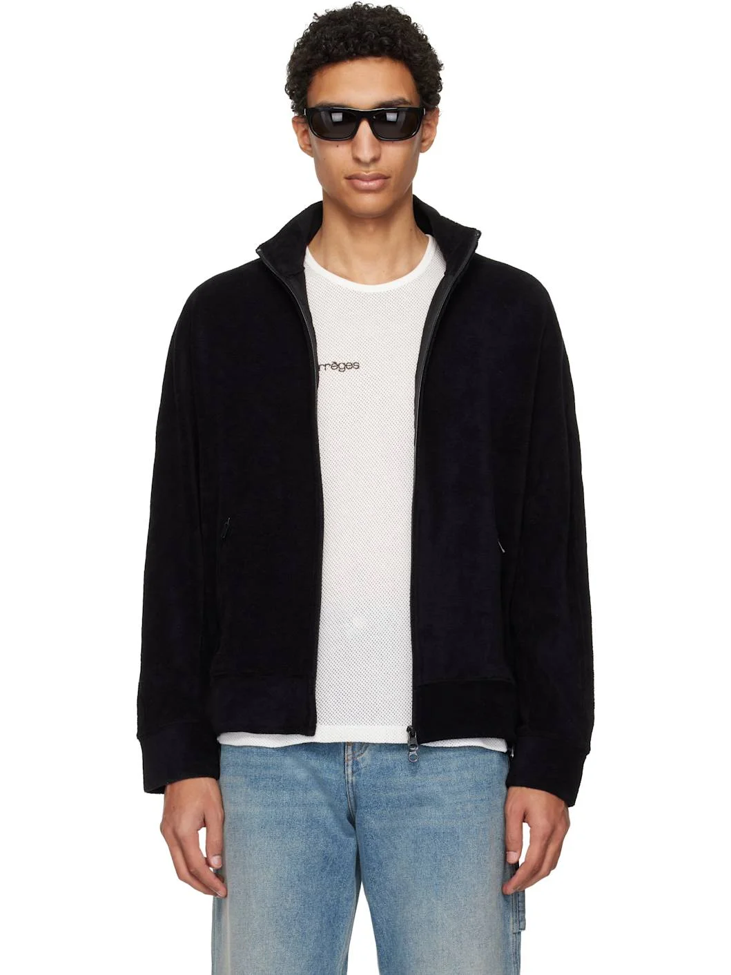 Black Spongy Track Jacket - 1