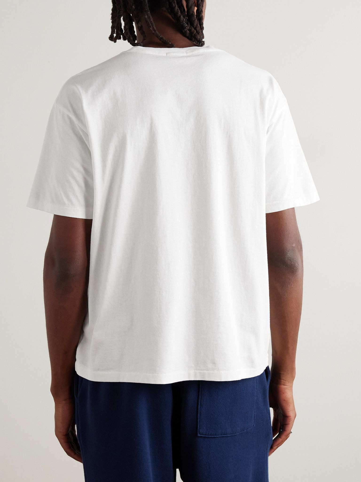 Chapeau Printed Cotton-Jersey T-Shirt White - 3