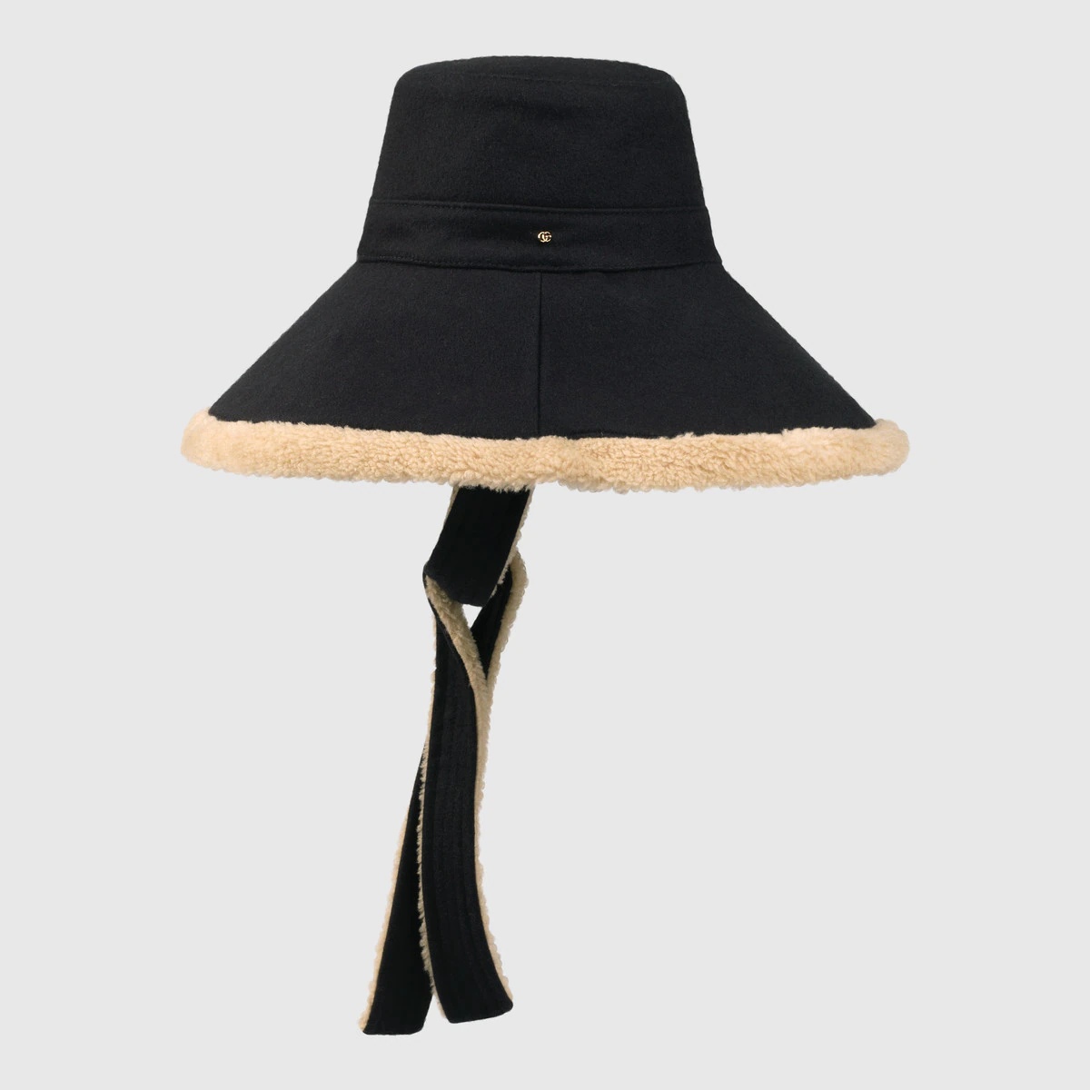 Wool and eco fur wide brim hat - 2
