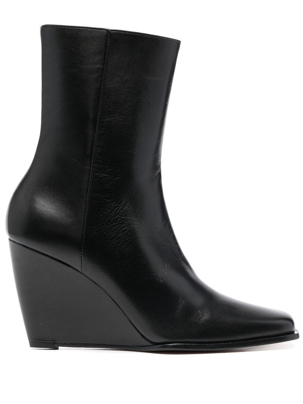 square-toe 90mm ankle boots - 1