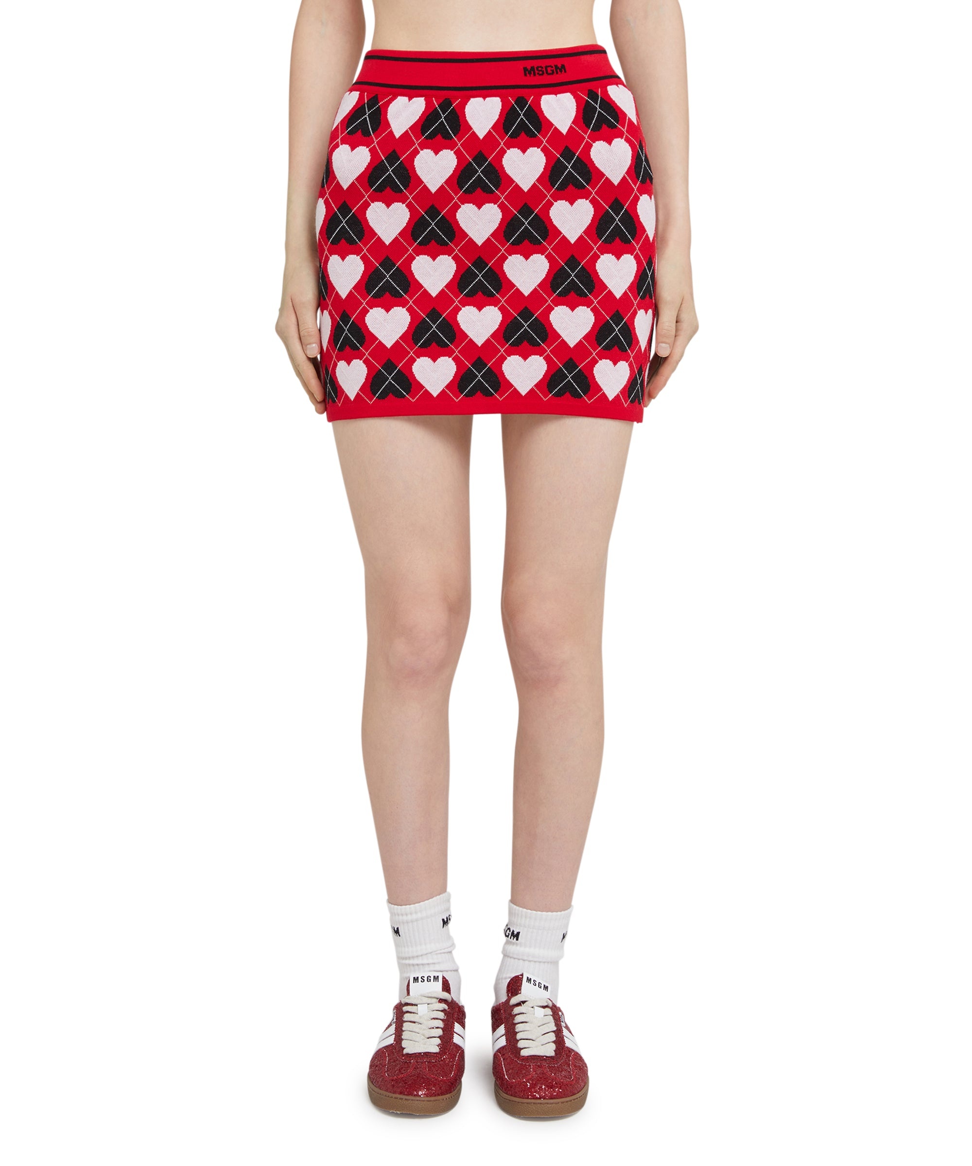 Viscose skirt with "Active Hearts" motif - 2