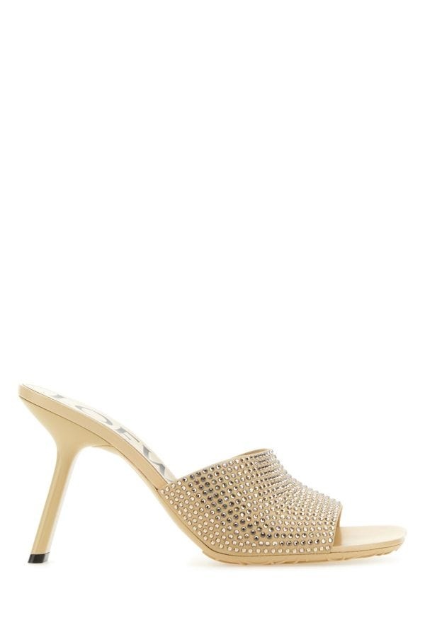 Loewe Woman Beige Suede Petal Mules - 1