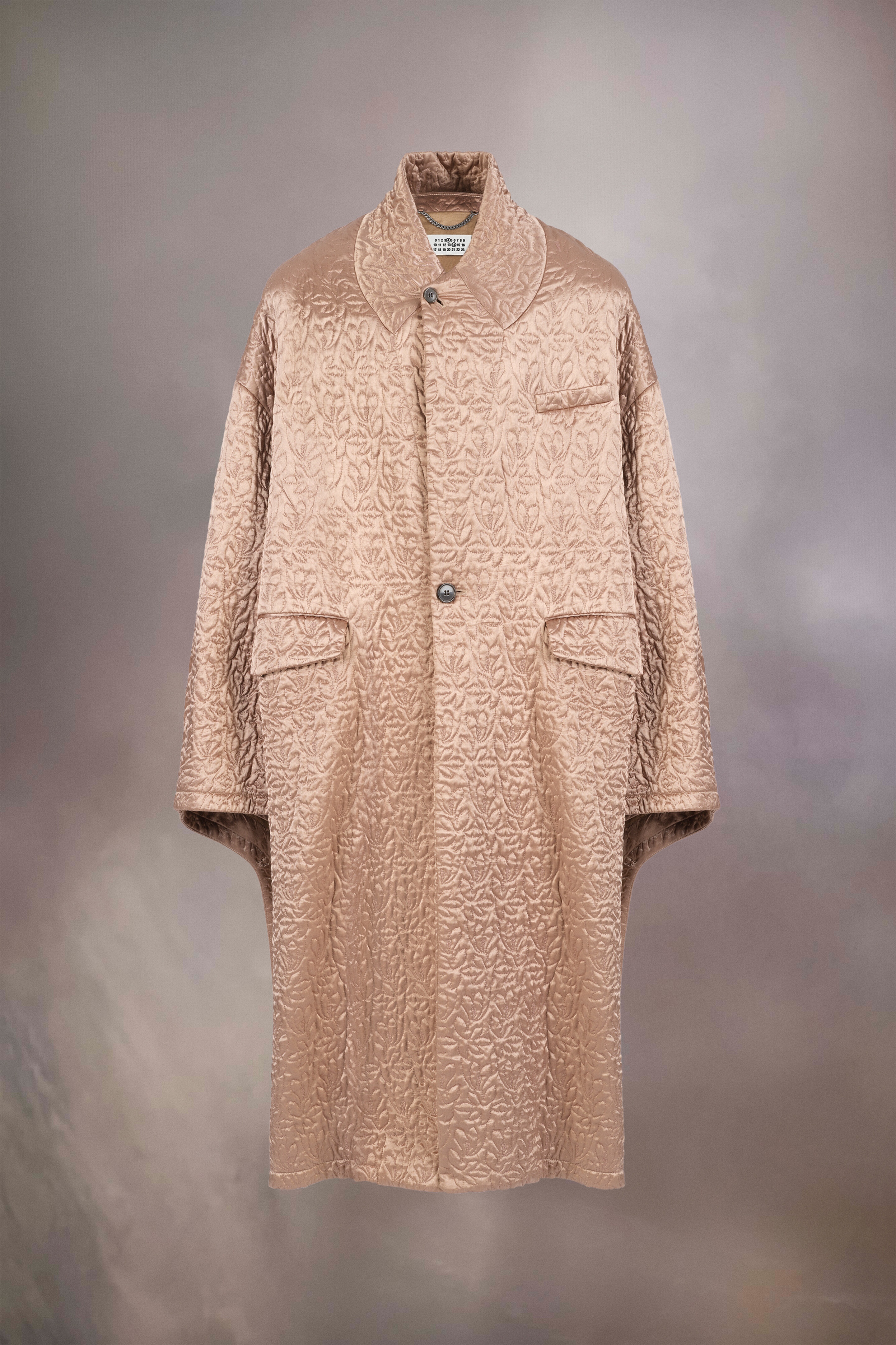 Quilted satin coat - 1