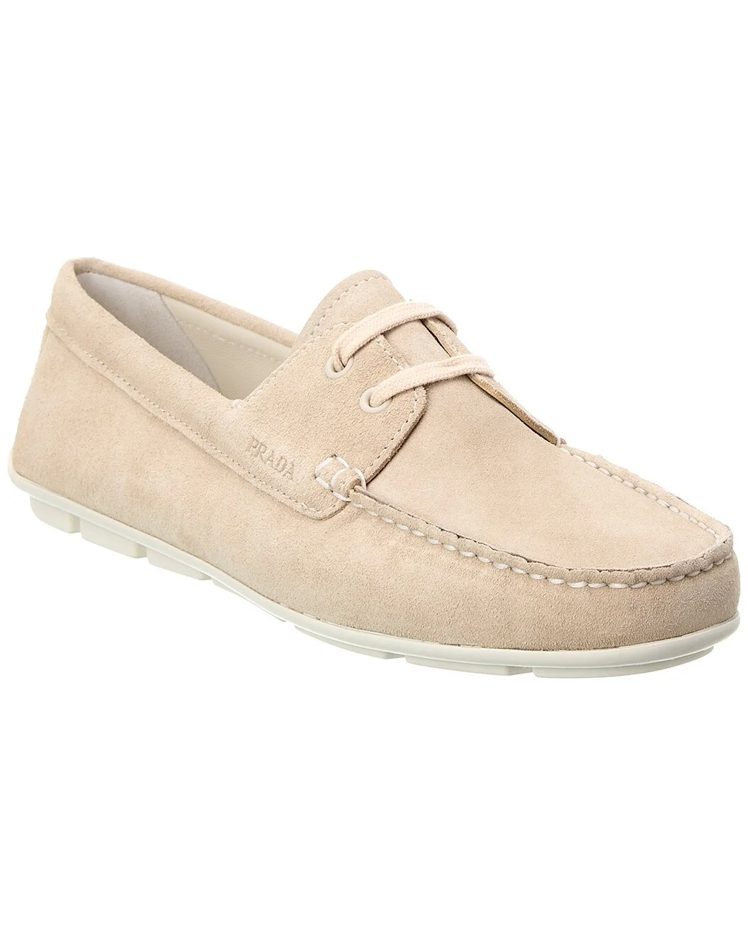 Prada Embossed Suede Driving Shoe - 1