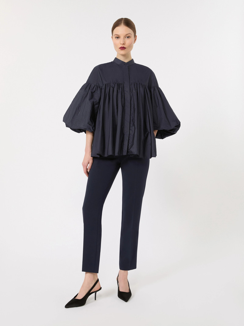 Max Mara REA Flared taffeta shirt - ULTRAMARINE outlook