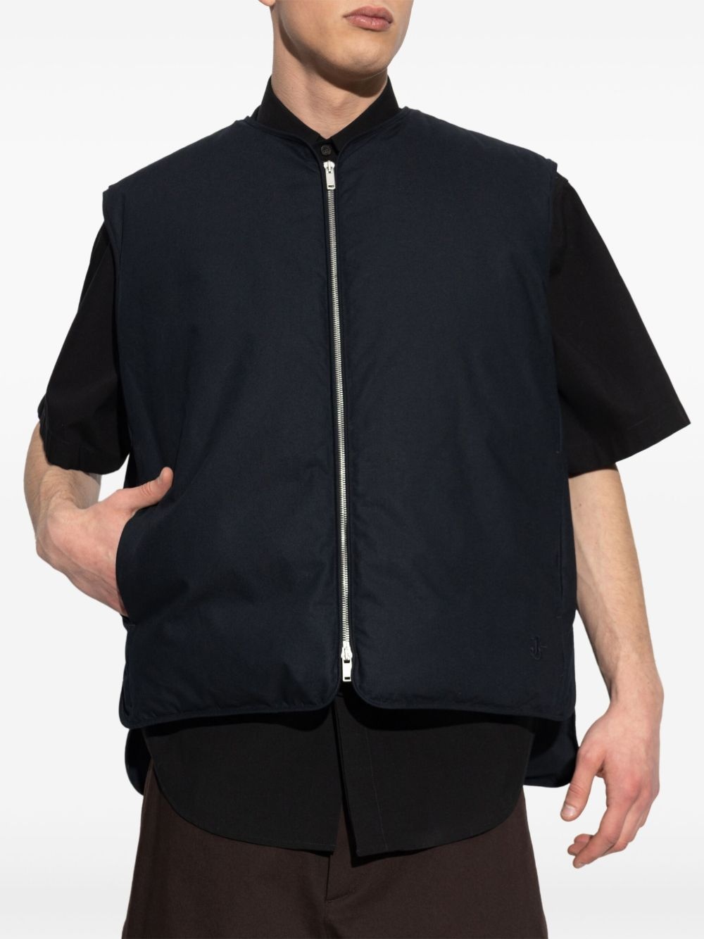 zip-up gilet - 3