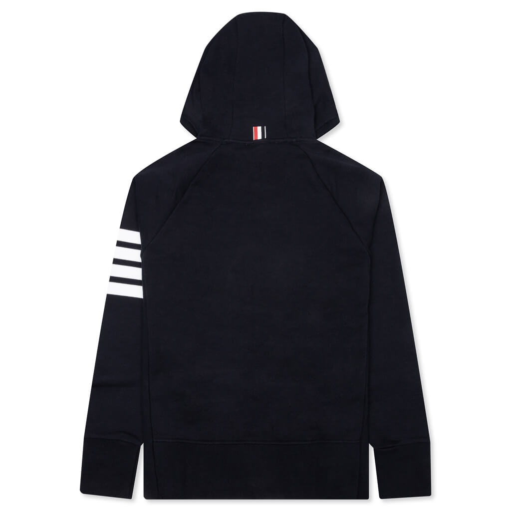 THOM BROWNE CLASSIC FULL ZIP HOODIE - NAVY - 2