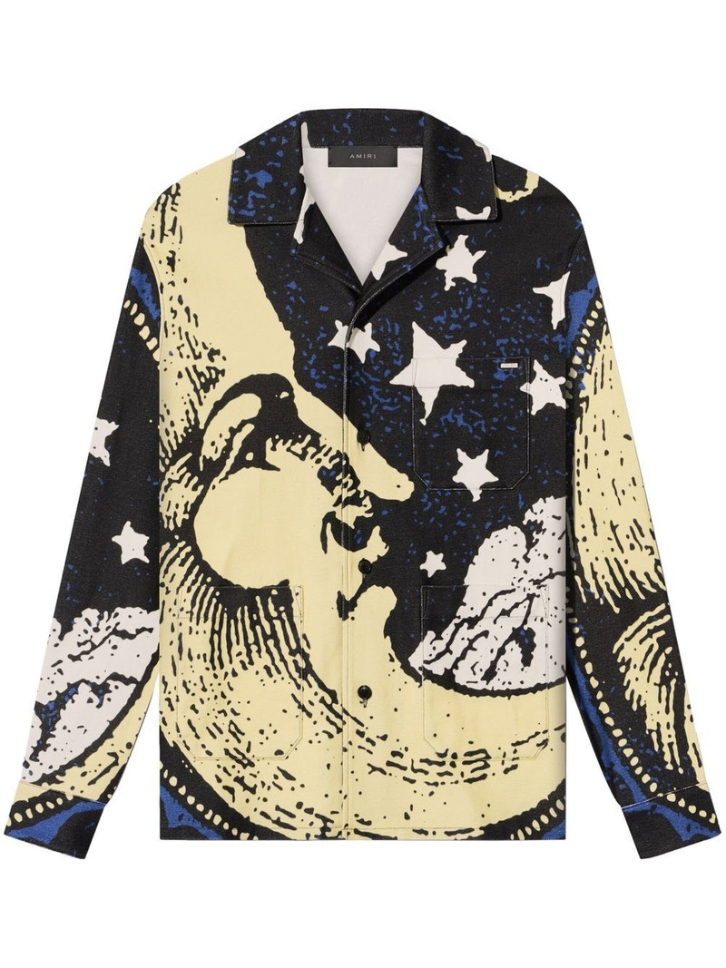 moon-print organic cotton shirt 1