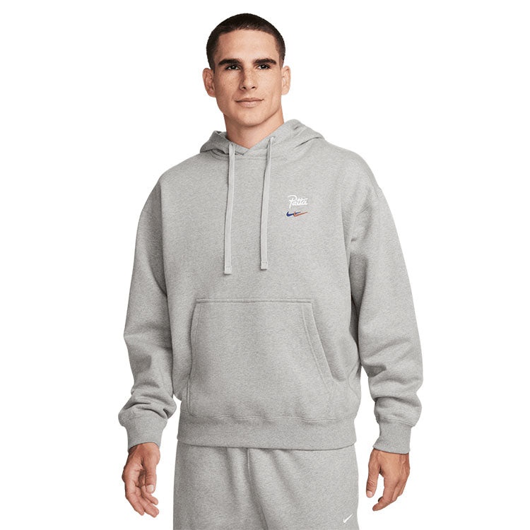 Nike FC Barcelona x Patta Solo Swoosh Hoodie 'Grey' FD4147-063 - 3