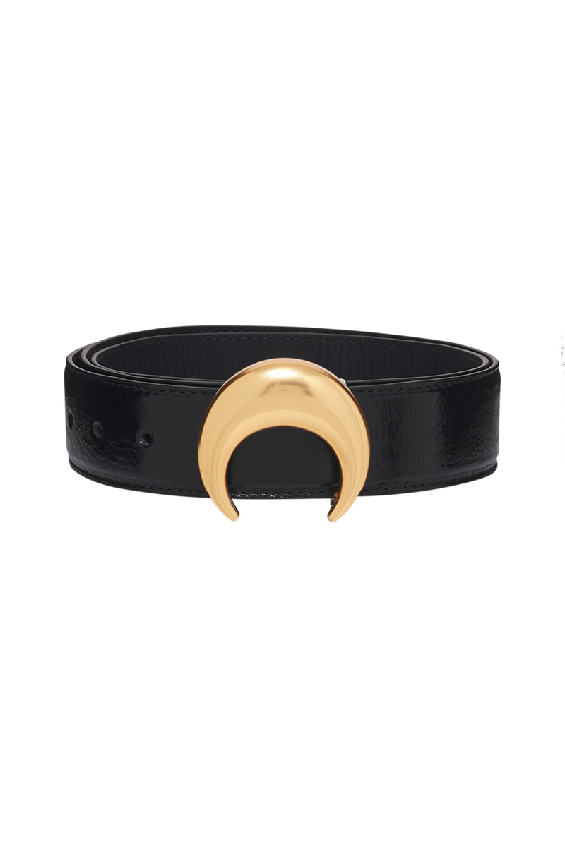 Vegetable Leather Moon Buckle Belt 1