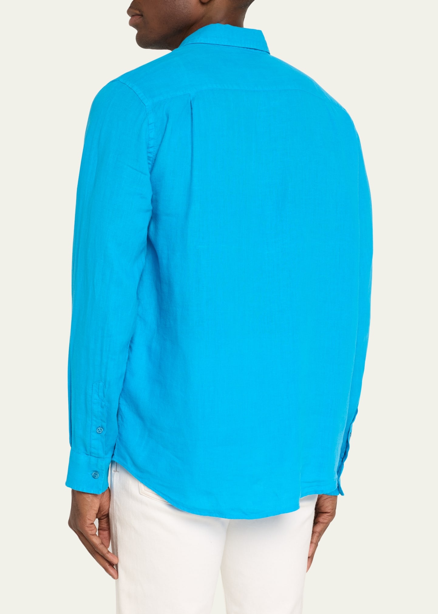 Men's Caroubis Solid Linen Sport Shirt - 3