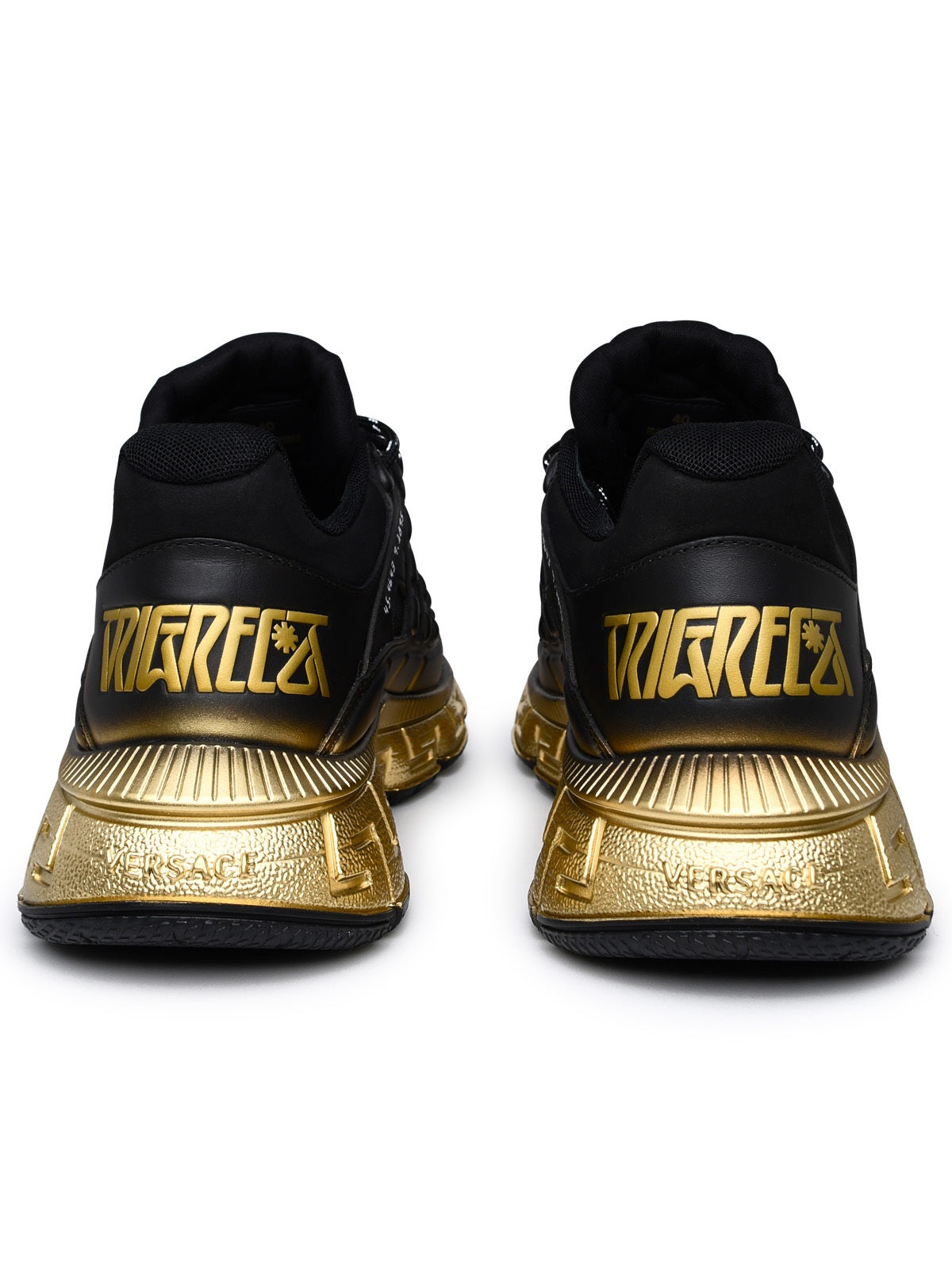 Versace Man Black Leather Blend Sneakers - 4