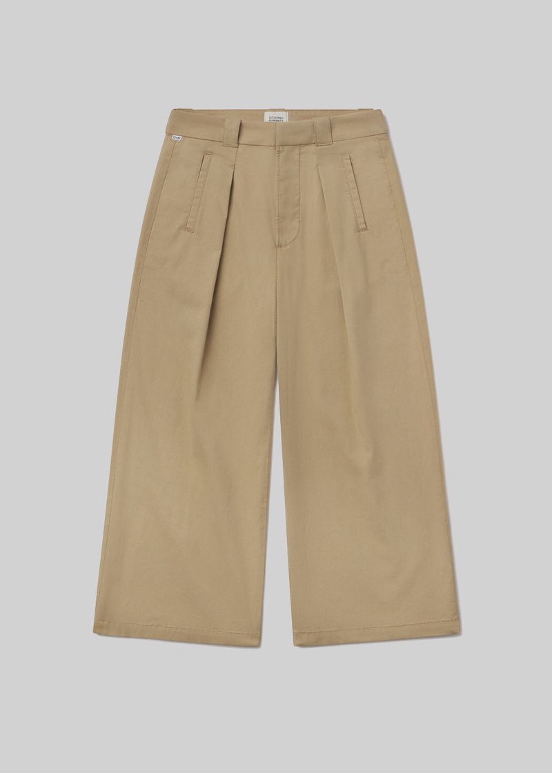 Cara Cropped Pleated Trouser In Catalina 1