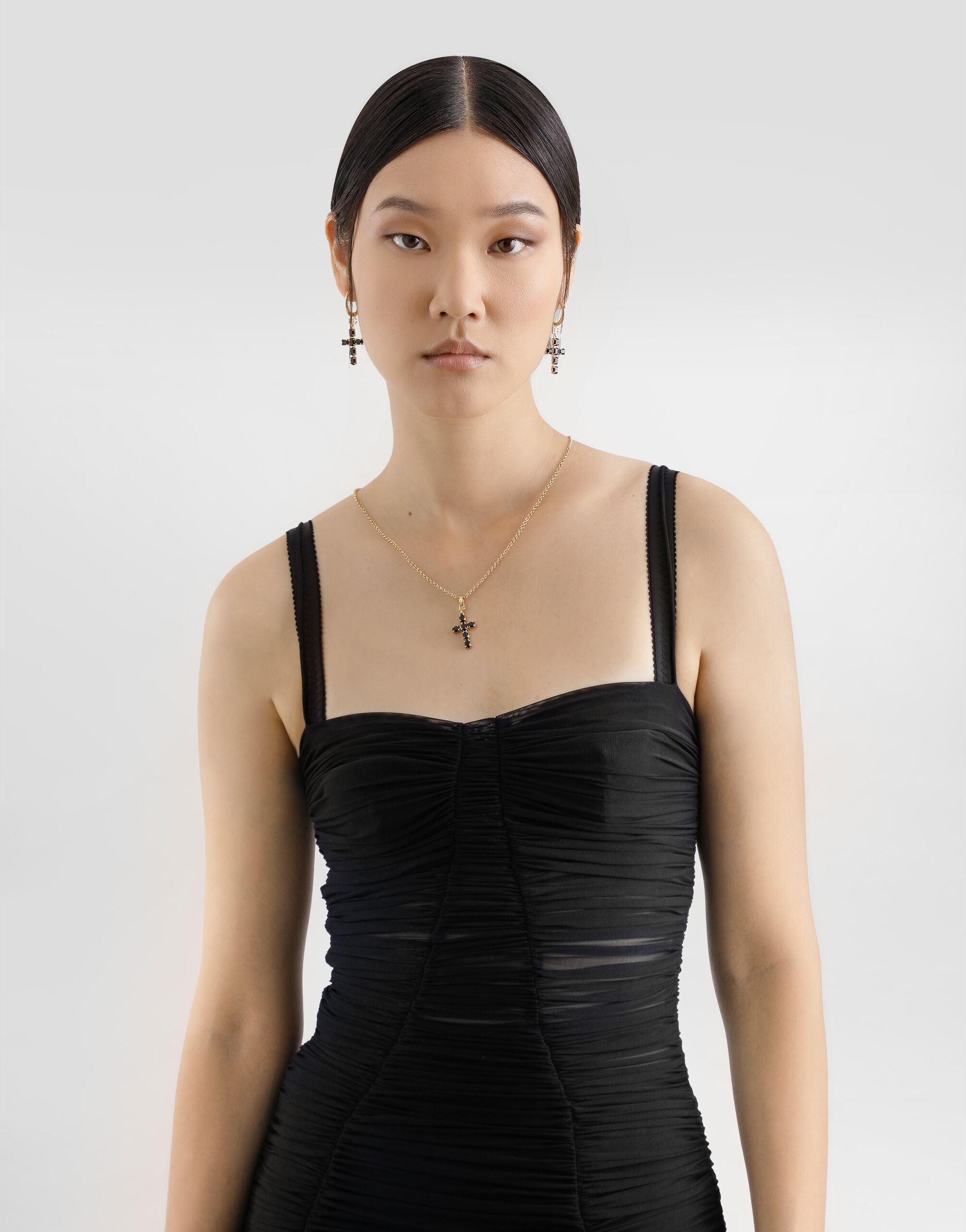 Calf-length stretch tulle slip dress - 4