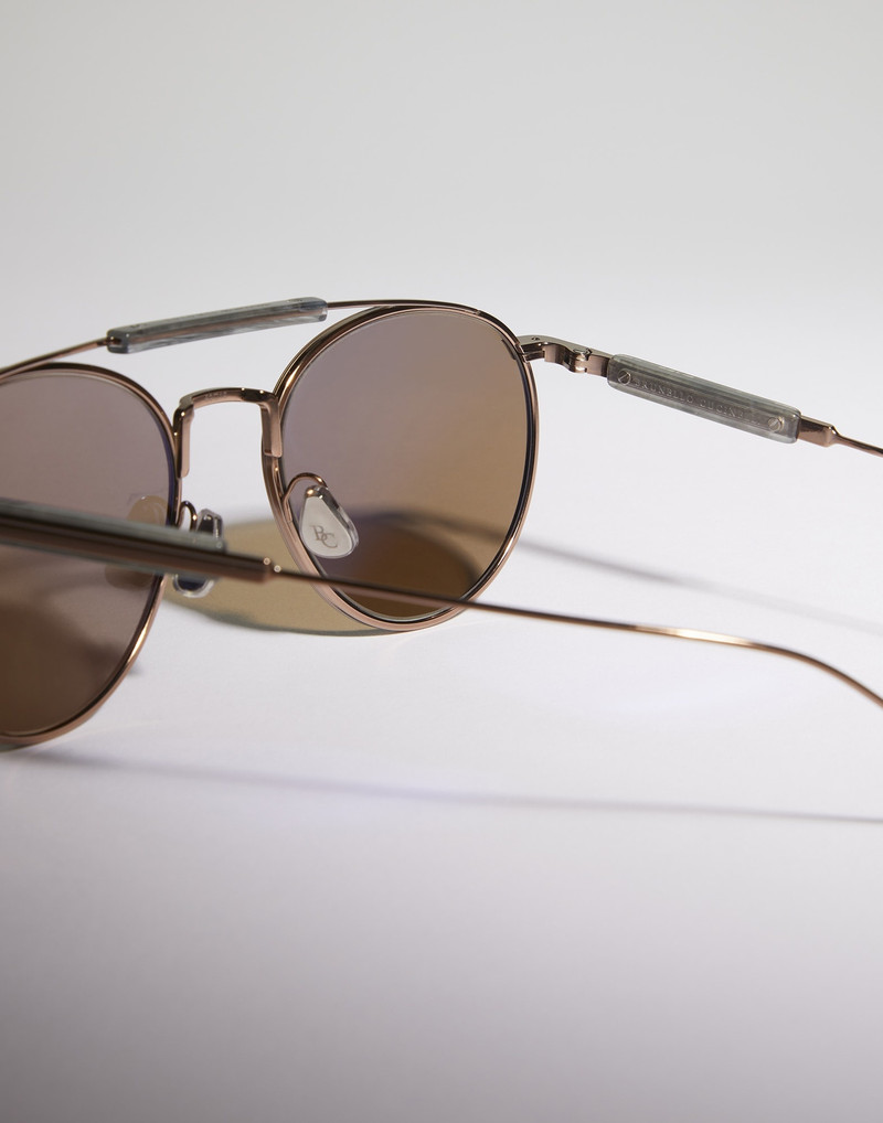Brunello Cucinelli Sartorial Sunset titanium sunglasses outlook