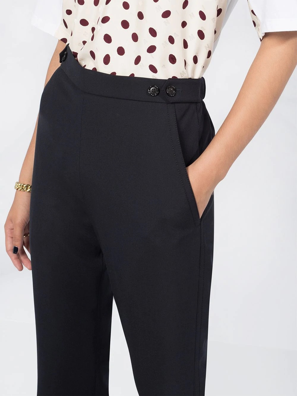 flared cropped trousers - 3