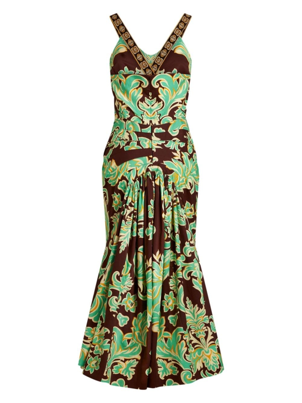 paisley-print sleeveless midi dress - 6