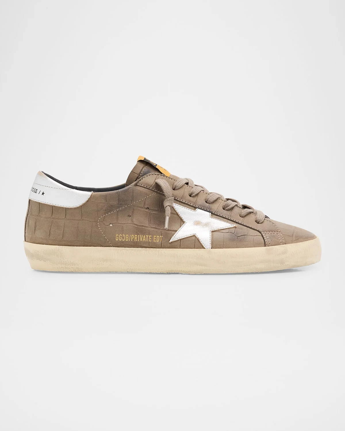 Men's Super-Star Croc-Printed Nubuck Leather Sneakers, Exclusive - 1