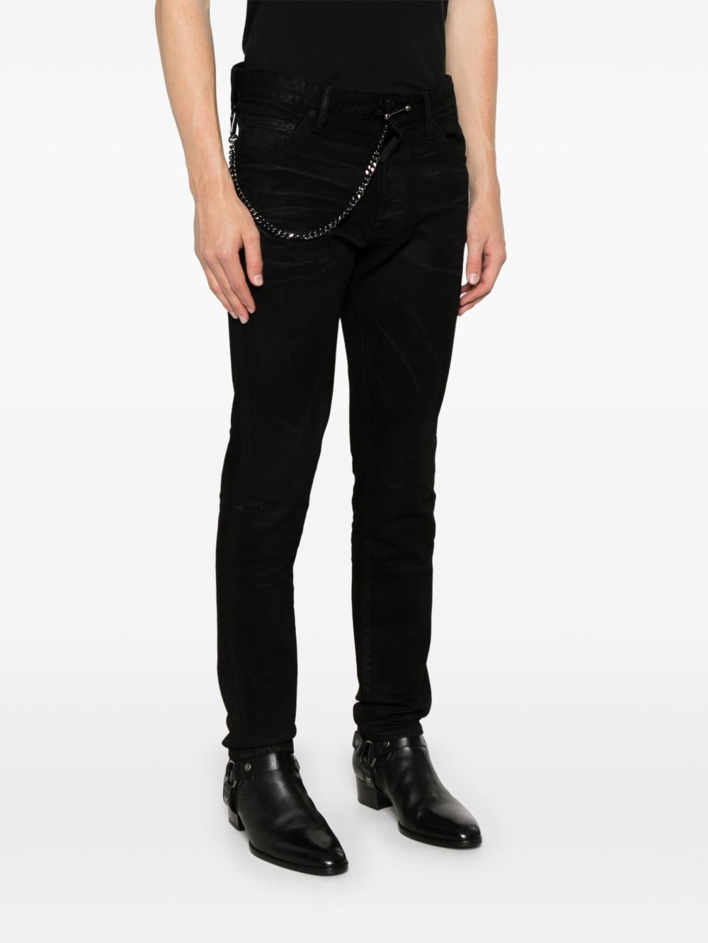 chain-detailed trousers - 3