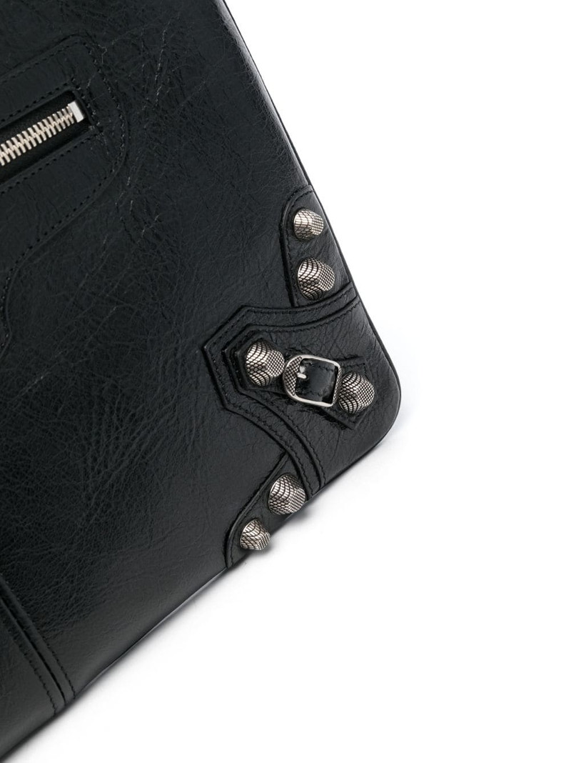 Le Cagole leather clutch bag 4