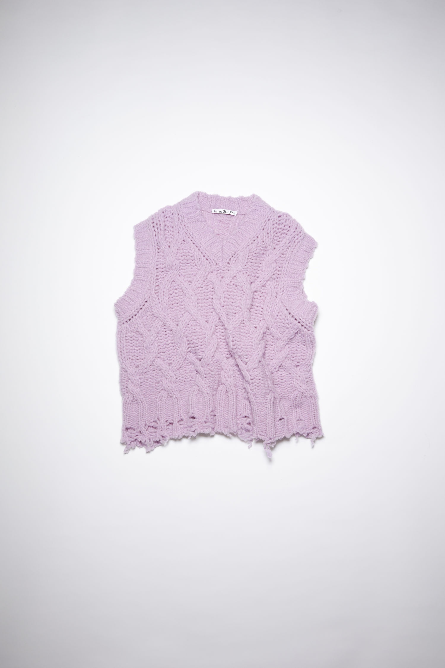 Chunky sweater vest - Lilac purple - 1