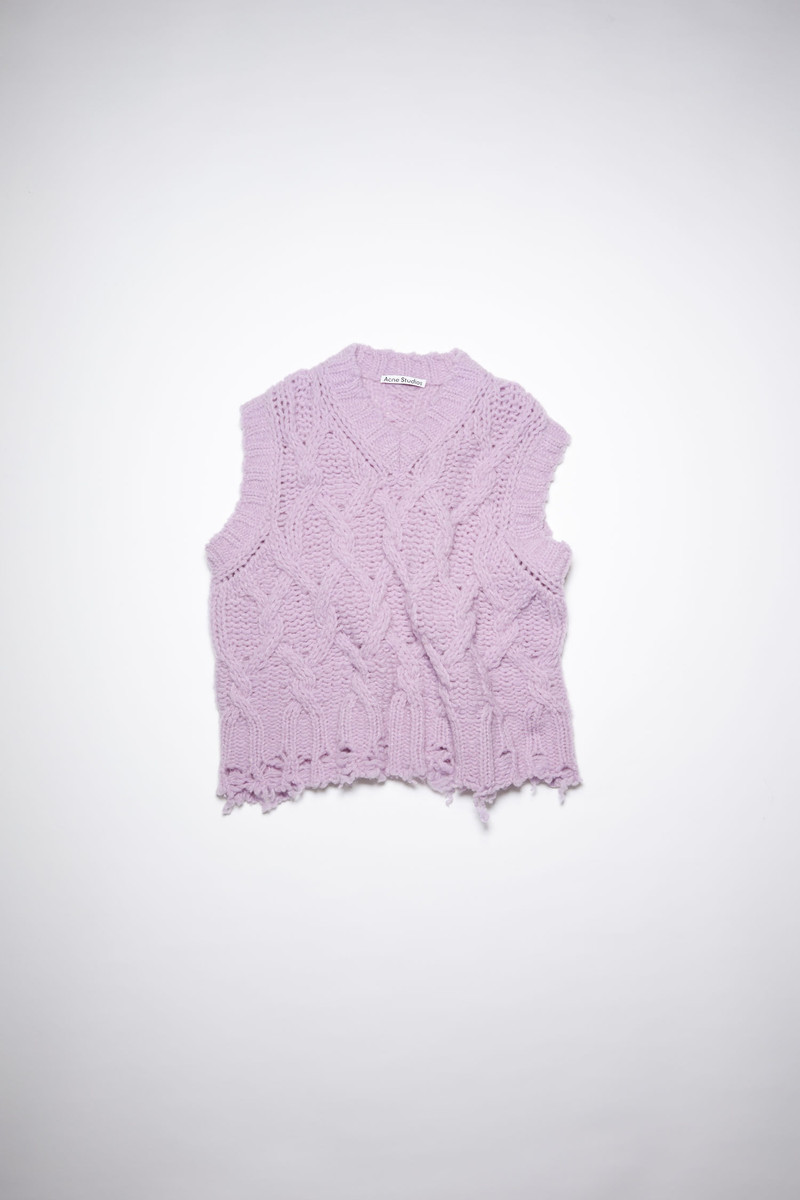 Chunky sweater vest - Lilac purple 1