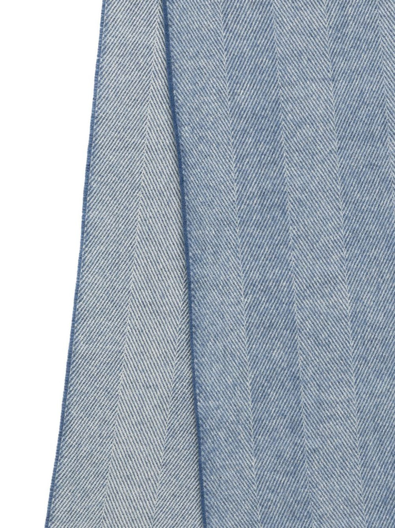 CORNELIANI herringbone scarf outlook