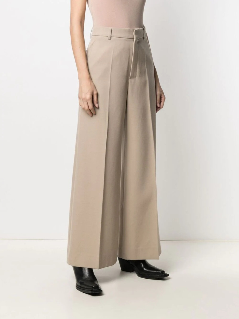 high-waisted flared 모직 바지 3