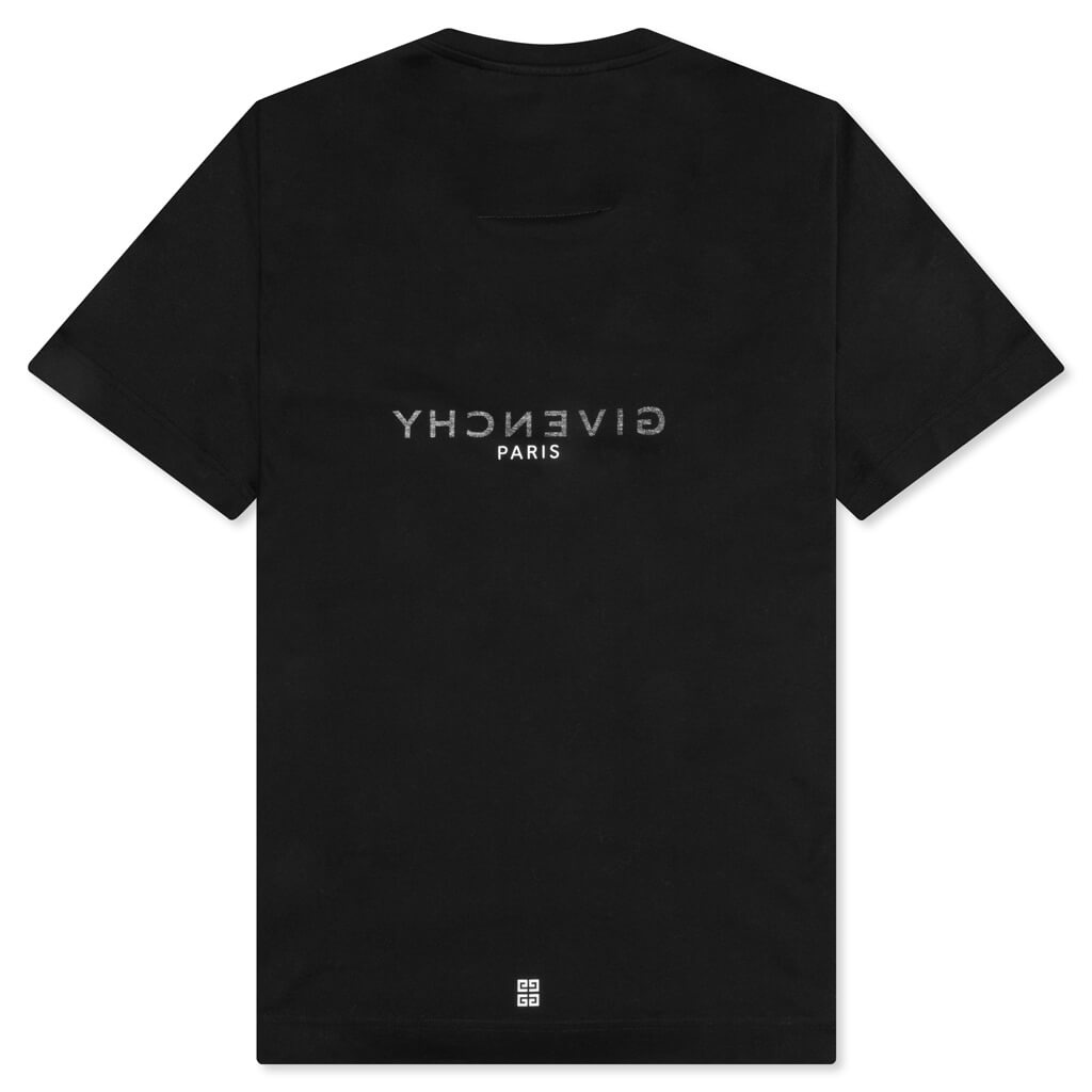 SLIM FIT REVERSE PRINT T-SHIRT - BLACK - 2