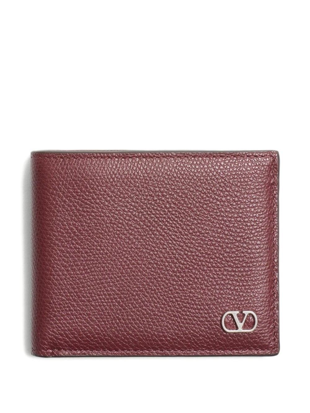 textured leather wallet - 1