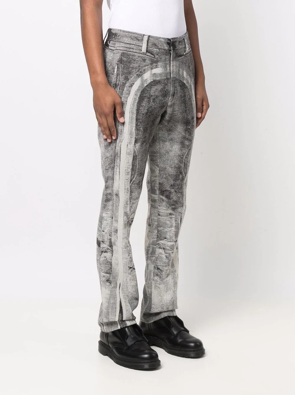 tromp l'oeil straight-leg jeans - 3