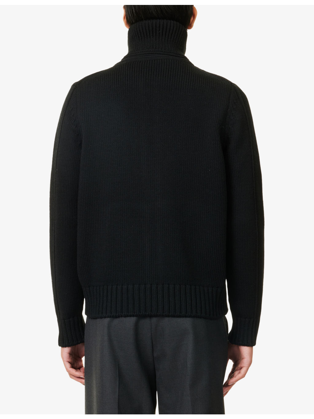 Buckle Zip-Through Wool Cardigan - 4