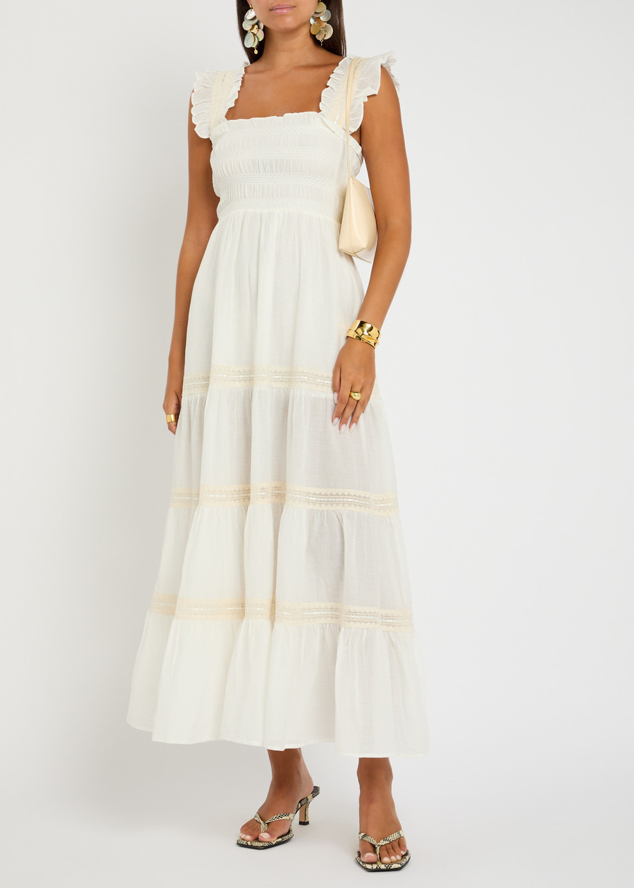 Rixo Aubrey Ruffled Cotton Midi Dress - 4