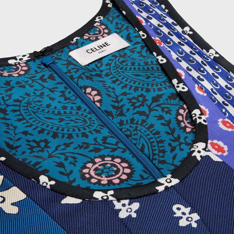 patchwork dress IN printed silk twill 3
