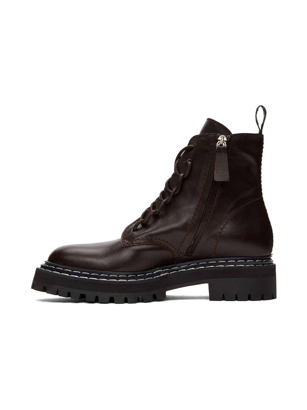 Brown Lug Sole Combat Boots - 3